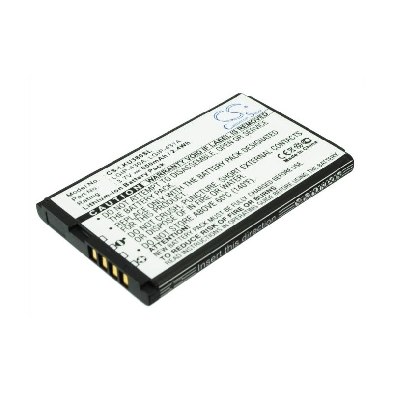 Li-ion Battery Fits Lg, 100c, 220c, 230 Nite 3.7v, 650mah Mobile & SmartPhone Cameron Sino Technology Limited