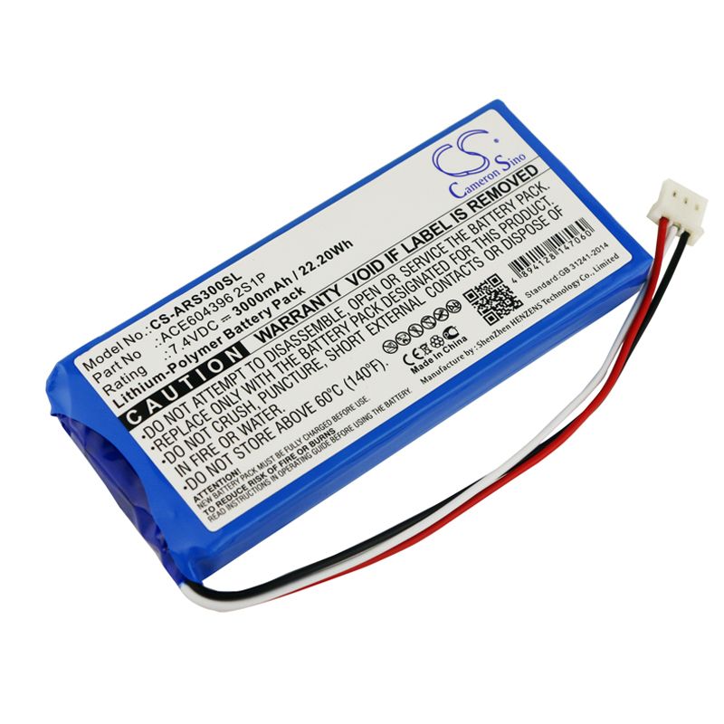 Li-Polymer Battery fits Aaronia, Spectran Hf-rev.3, Spectran Hf-v4 Analyzer, Spectran Nf Analyzer 7.4V, 3000mAh Equipment & Survey & Test Cameron Sino Technology Limited