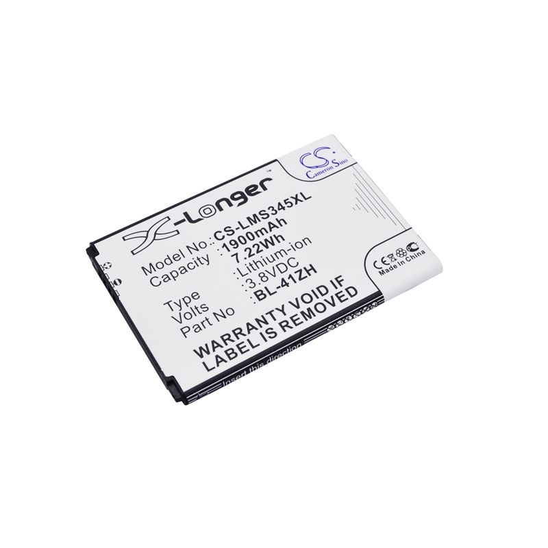 Li-ion Battery fits Lg, c40 power, d213, d213n 3.8V, 1900mAh Mobile & SmartPhone Cameron Sino Technology Limited