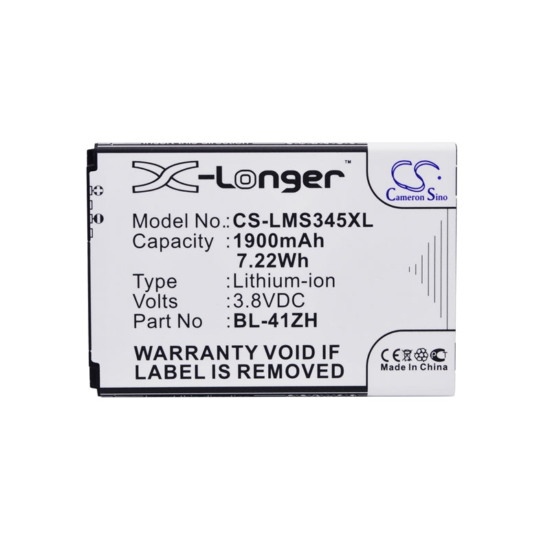 Li-ion Battery fits Lg, c40 power, d213, d213n 3.8V, 1900mAh Mobile & SmartPhone Cameron Sino Technology Limited
