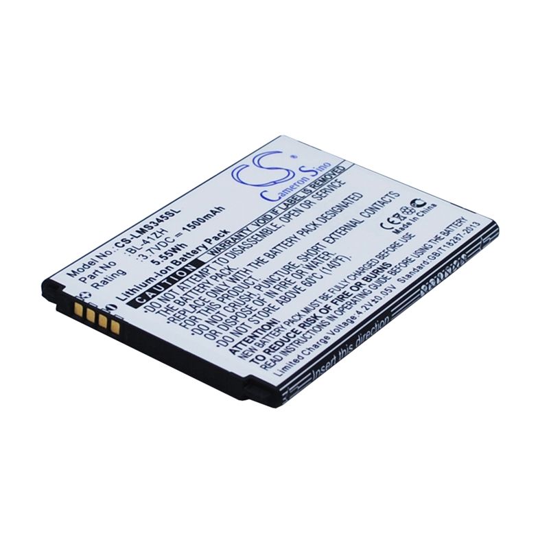 Li-ion Battery fits Lg, c40 power, d213, d213n 3.7V, 1500mAh Mobile & SmartPhone Cameron Sino Technology Limited