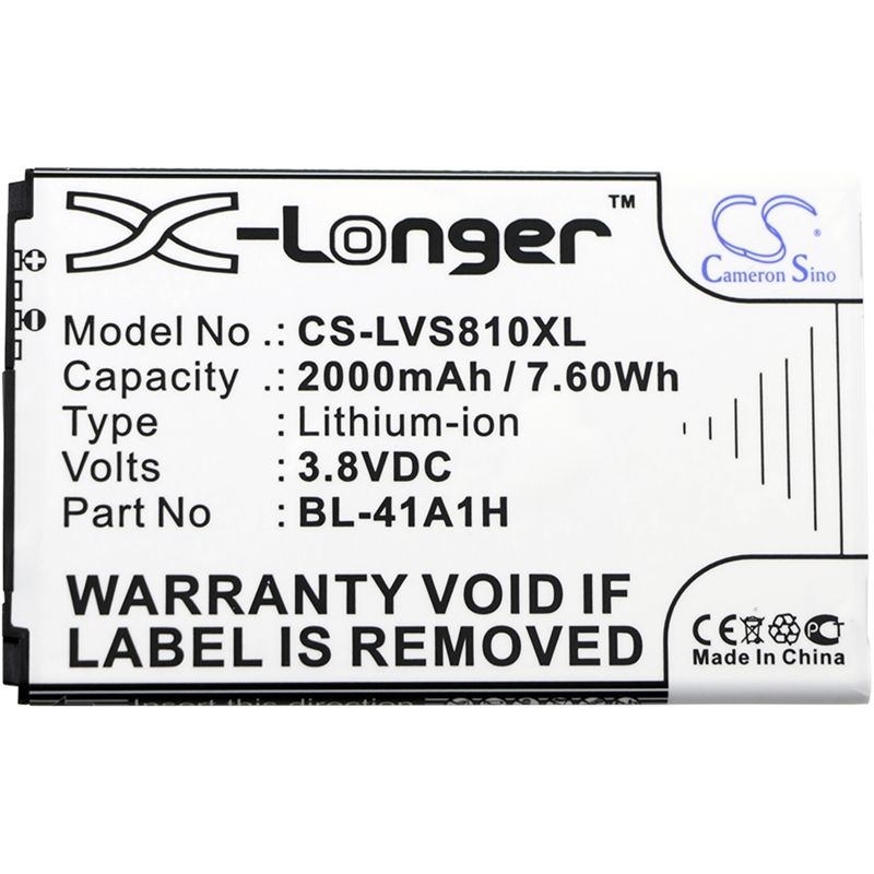Li-ion Battery fits Lg, cz2112lwr, d390, d390n 3.8V, 2000mAh Mobile & SmartPhone Cameron Sino Technology Limited