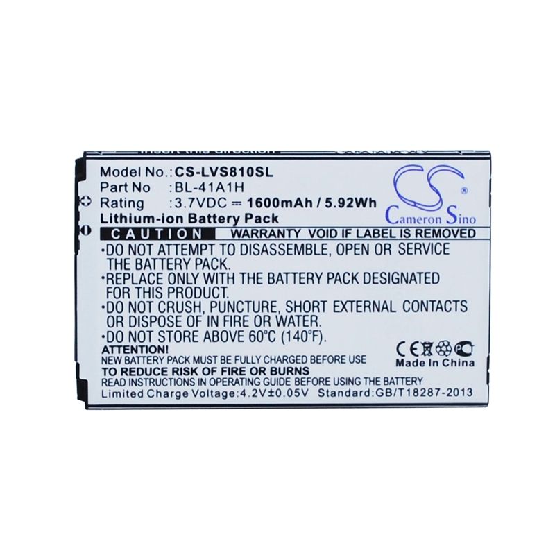 Li-ion Battery fits Lg, cz2112lwr, d390, d390n 3.7V, 1600mAh Mobile & SmartPhone Cameron Sino Technology Limited
