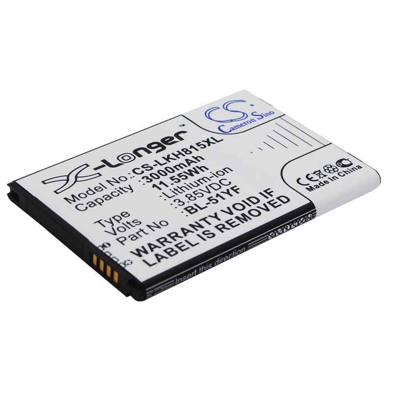 Li-ion Battery Fits Lg, Ds1402, G Stylo, G Stylo Lte 3.85v, 3000mah Mobile & SmartPhone Cameron Sino Technology Limited