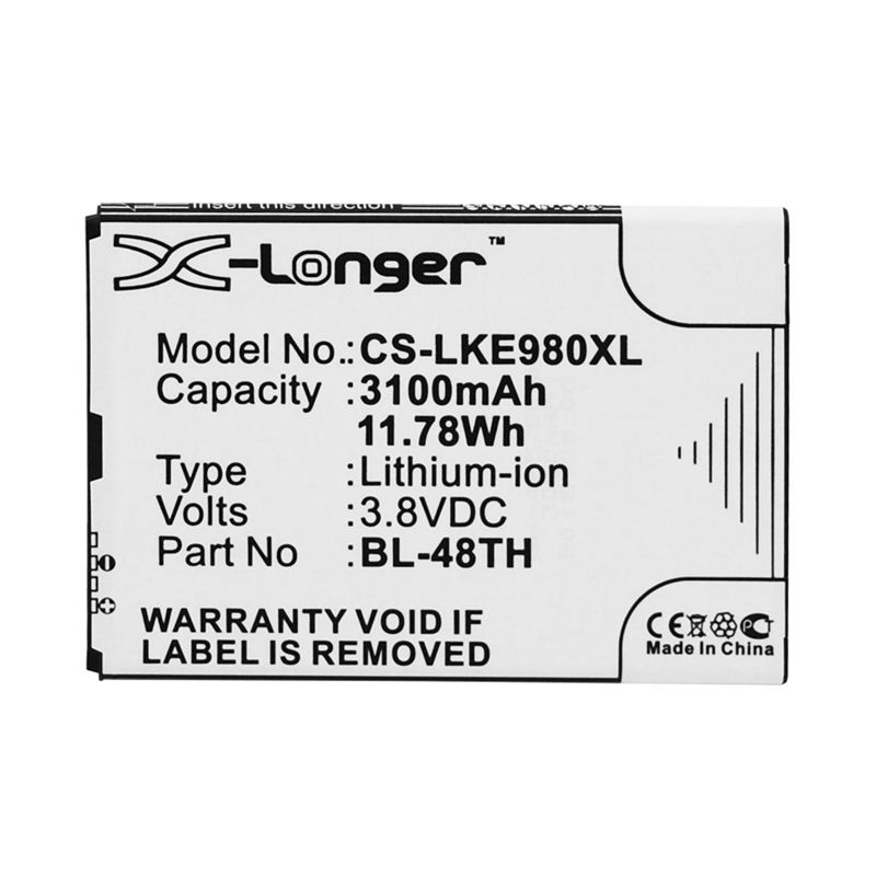 Li-ion Battery Fits Lg, E940, E977, E980 3.8v, 3100mah Mobile & SmartPhone Cameron Sino Technology Limited