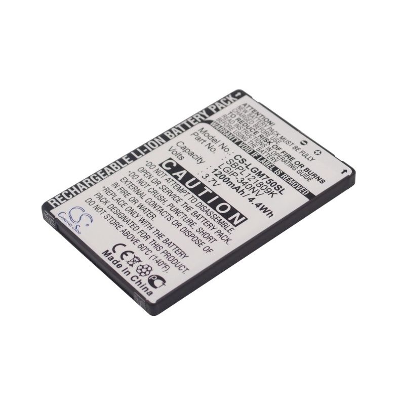 Li-ion Battery fits Lg, eigen, gm750, layla 3.7V, 1200mAh Mobile & SmartPhone Cameron Sino Technology Limited