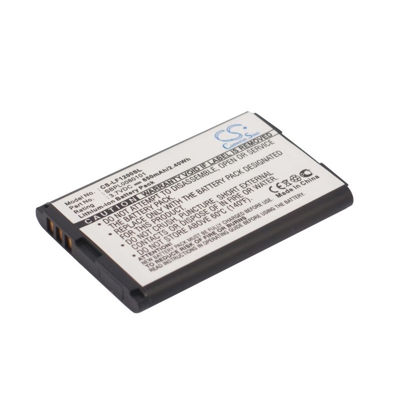 Li-ion Battery fits Lg, f1200, f9100, f9200 3.7V, 650mAh Mobile & SmartPhone Cameron Sino Technology Limited