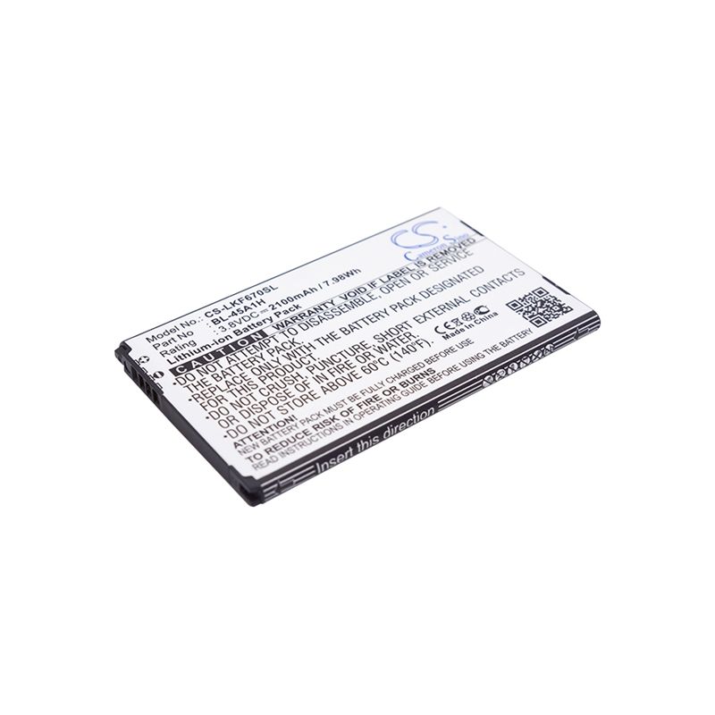 Li-ion Battery fits Lg, f670, f670k, f670l 3.8V, 2100mAh Mobile & SmartPhone Cameron Sino Technology Limited