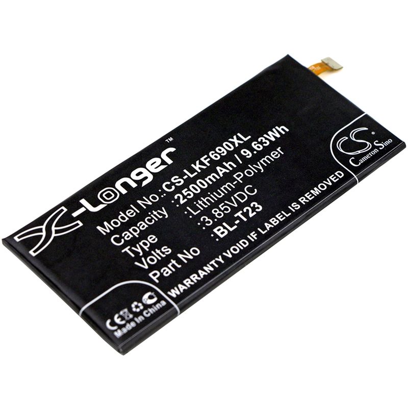 Li-Polymer Battery fits Lg, f690l, f690s, k500 3.85V, 2500mAh Mobile & SmartPhone Cameron Sino Technology Limited