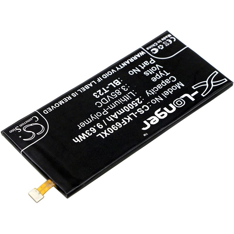 Li-Polymer Battery fits Lg, f690l, f690s, k500 3.85V, 2500mAh Mobile & SmartPhone Cameron Sino Technology Limited