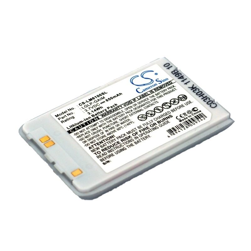 Li-ion Battery fits Lg, g258, g259, m6100 3.7V, 850mAh Communications Cameron Sino Technology Limited