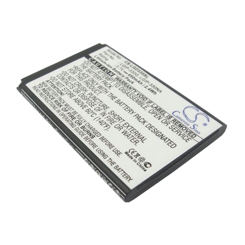 Li-ion Battery fits Lg, gb220, gb230, gd350 3.7V, 650mAh Mobile & SmartPhone Cameron Sino Technology Limited