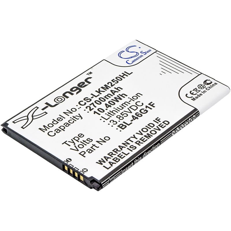 Li-ion Battery fits Lg, grace, harmony, k10 2017 3.85V, 2700mAh Mobile & SmartPhone Cameron Sino Technology Limited