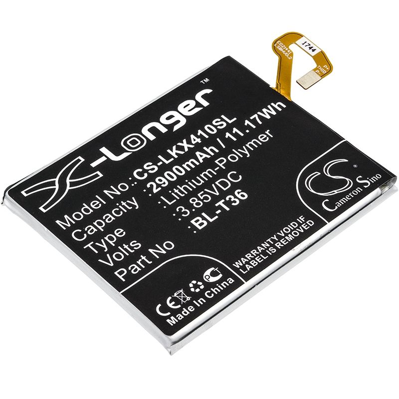 Li-Polymer Battery fits Lg, harmony 2, harmony 2 lte-a, k10 2018 3.85V, 2900mAh Mobile & SmartPhone Cameron Sino Technology Limited