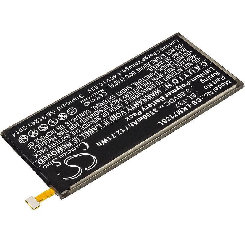 Li-Polymer Battery fits Lg, l713dl, lmq710baw, lmq710fa 3.85V, 3300mAh Mobile & SmartPhone Cameron Sino Technology Limited