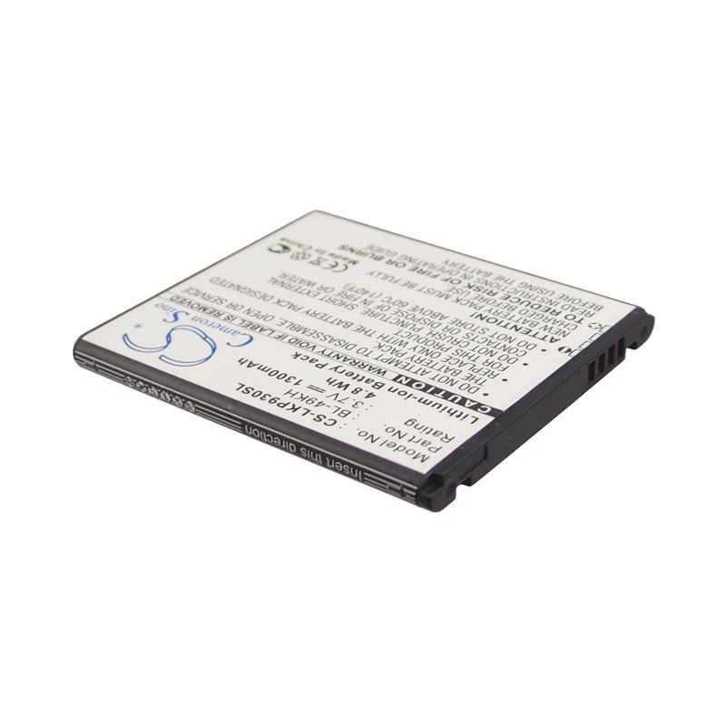 Li-ion Battery fits Lg, lu6200, nitro hd, optimus 4g lte 3.7V, 1300mAh Mobile & SmartPhone Cameron Sino Technology Limited