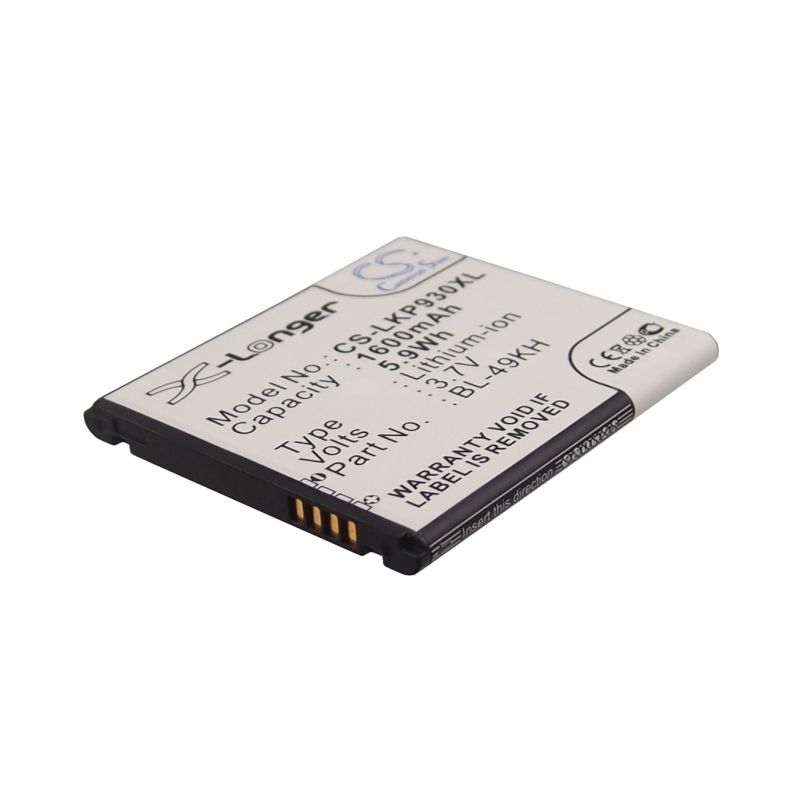 Li-ion Battery Fits Lg, Lu6200, Nitro Hd, Optimus Lte 3.7v, 1600mah Mobile & SmartPhone Cameron Sino Technology Limited