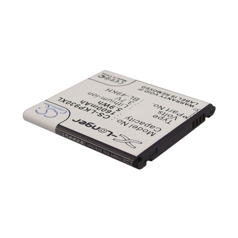 Li-ion Battery Fits Lg, Lu6200, Nitro Hd, Optimus Lte 3.7v, 1600mah Mobile & SmartPhone Cameron Sino Technology Limited
