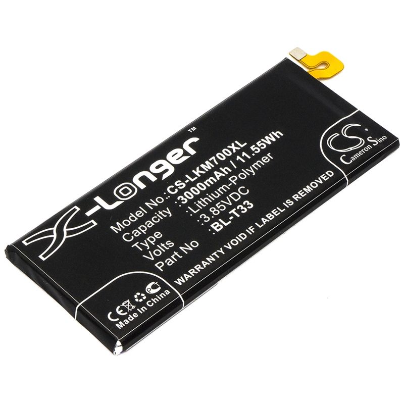 Li-Polymer Battery fits Lg, m700a, m700an, m700dsk 3.85V, 3000mAh Mobile & SmartPhone Cameron Sino Technology Limited