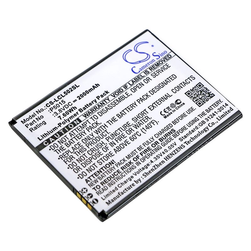 Li-Polymer Battery fits Logicom, l-ite 502 3.8V, 2000mAh Mobile & SmartPhone Cameron Sino Technology Limited