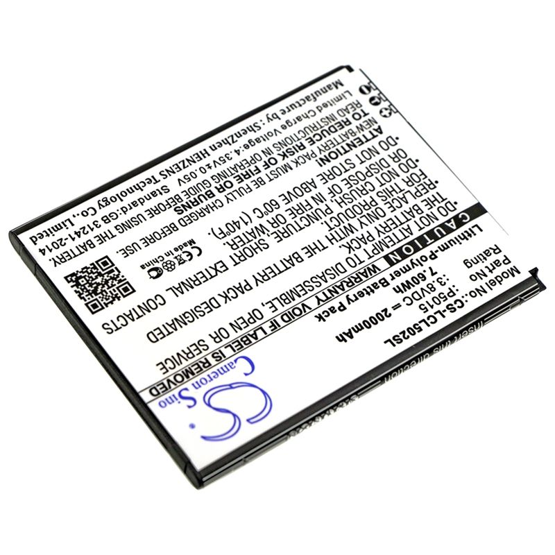 Li-Polymer Battery fits Logicom, l-ite 502 3.8V, 2000mAh Mobile & SmartPhone Cameron Sino Technology Limited