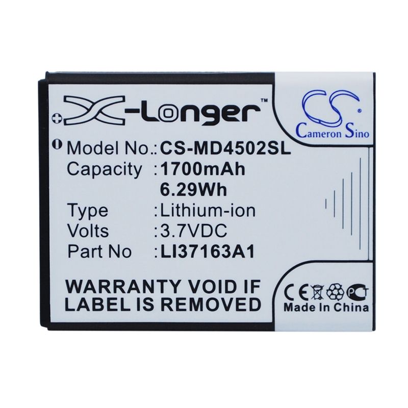 Li-ion Battery fits Medion, life e4502, life p4013, md 98332 3.7V, 1700mAh Mobile & SmartPhone Cameron Sino Technology Limited