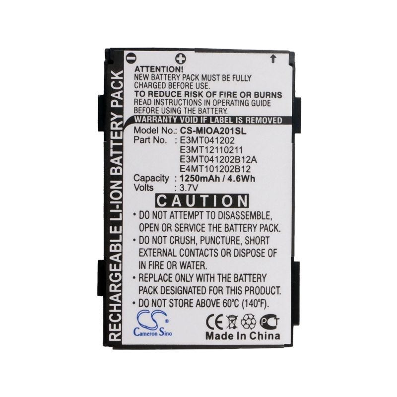 Li-ion Battery fits Medion, md95762, md96700, md96710 3.7V, 1250mAh Mobile & SmartPhone Cameron Sino Technology Limited