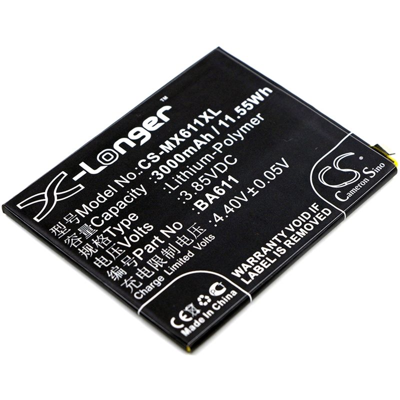 Li-Polymer Battery fits Meilan,5, m5, meizu 3.85V, 3000mAh Mobile & SmartPhone Cameron Sino Technology Limited