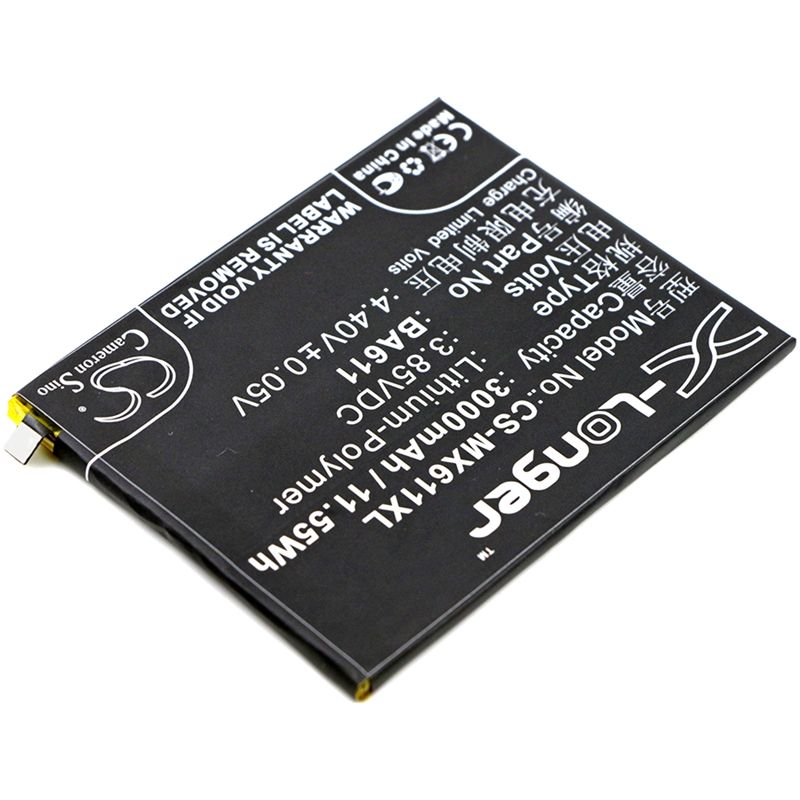 Li-Polymer Battery fits Meilan,5, m5, meizu 3.85V, 3000mAh Mobile & SmartPhone Cameron Sino Technology Limited