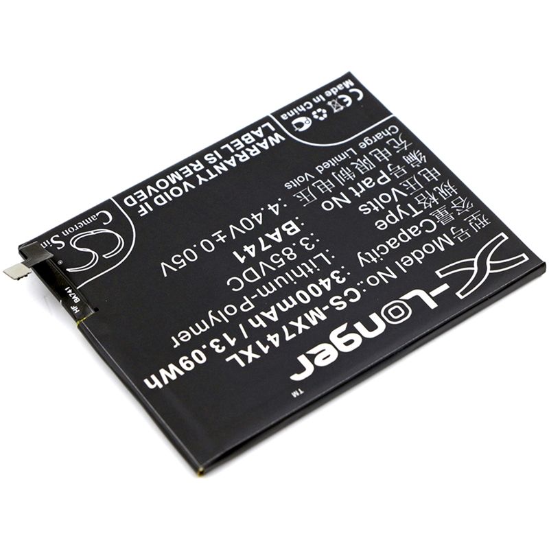 Li-Polymer Battery fits Meilan, e2, meizu, e2 3.85V, 3400mAh Mobile & SmartPhone Cameron Sino Technology Limited