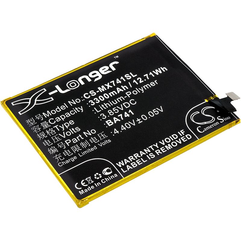 Li-Polymer Battery fits Meilan, e2, meizu, e2 3.85V, 3300mAh Mobile & SmartPhone Cameron Sino Technology Limited