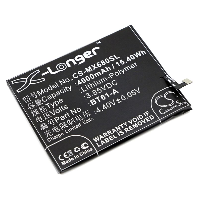 Li-Polymer Battery fits Meilan, note 3, meizu, m3 note 3.85V, 4000mAh Mobile & SmartPhone Cameron Sino Technology Limited