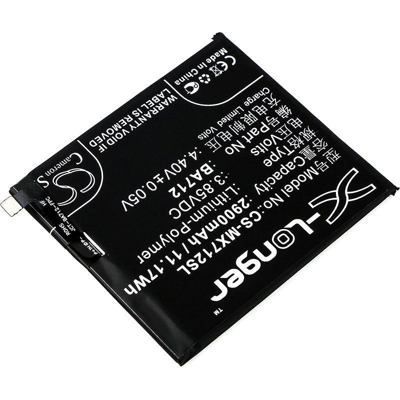 Li-Polymer Battery fits Meilan, s6, meizu, m6s 3.85V, 2900mAh Mobile & SmartPhone Cameron Sino Technology Limited