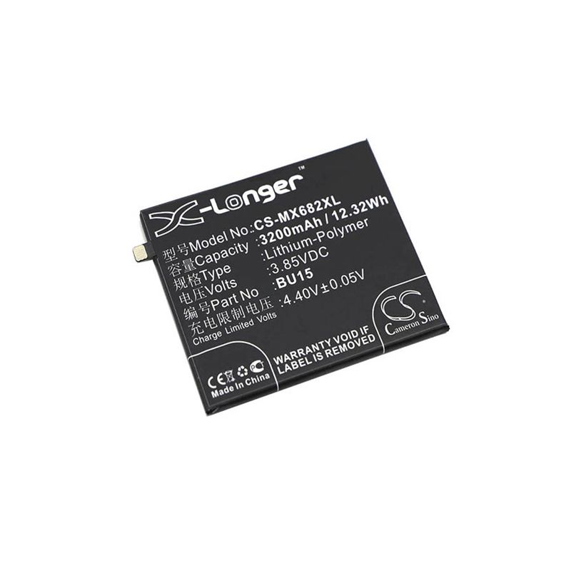 Li-Polymer Battery fits Meilan, u20, u20 dual sim, meizu 3.85V, 3200mAh Mobile & SmartPhone Cameron Sino Technology Limited