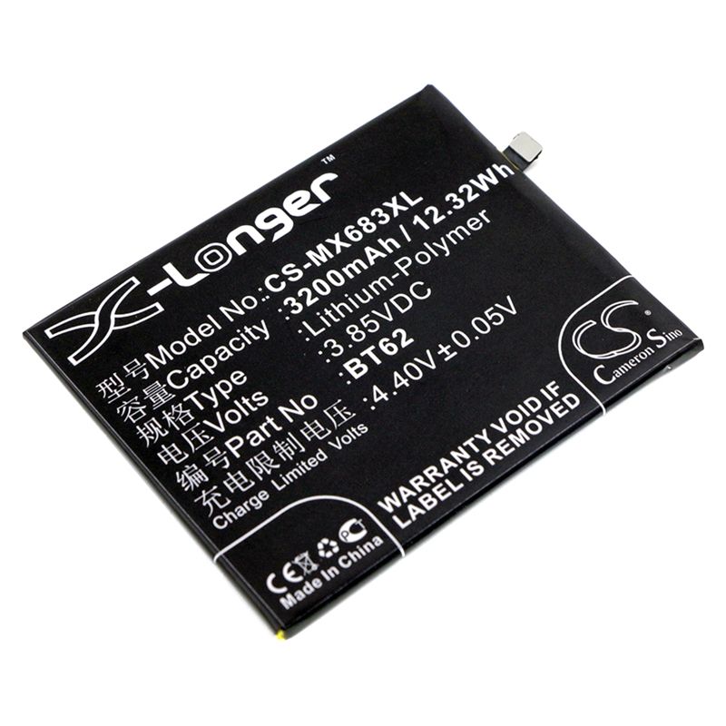 Li-Polymer Battery fits Meilan, x, meizu, m3x 3.85V, 3200mAh Communications Cameron Sino Technology Limited (Suspended)