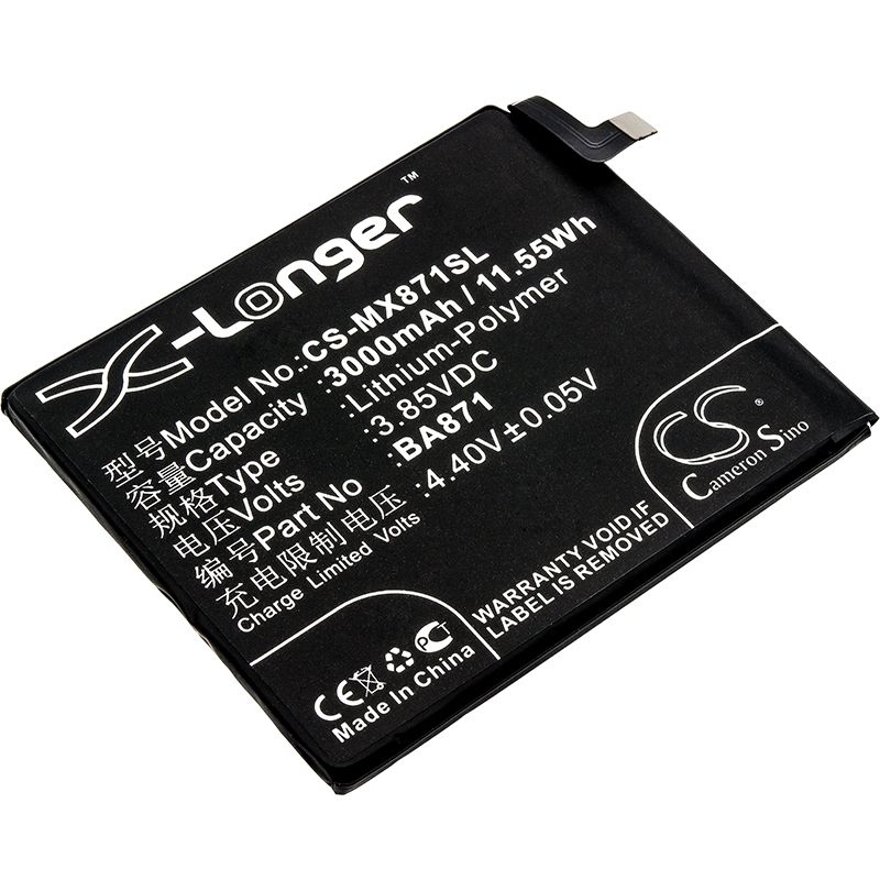 Li-Polymer Battery fits Meizu, 15 lite, m15 3.85V, 3000mAh Mobile & SmartPhone Cameron Sino Technology Limited