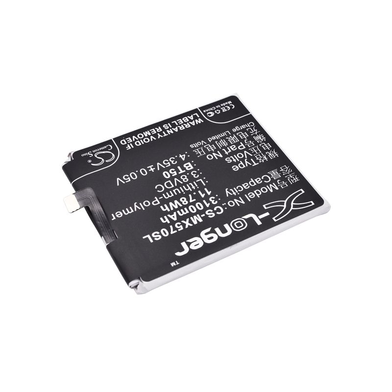 Li-Polymer Battery fits Meizu, blue charm metal, blue charm metal dual sim td-lte, m57a 3.8V, 3100mAh Mobile & SmartPhone Cameron Sino Technology Limited