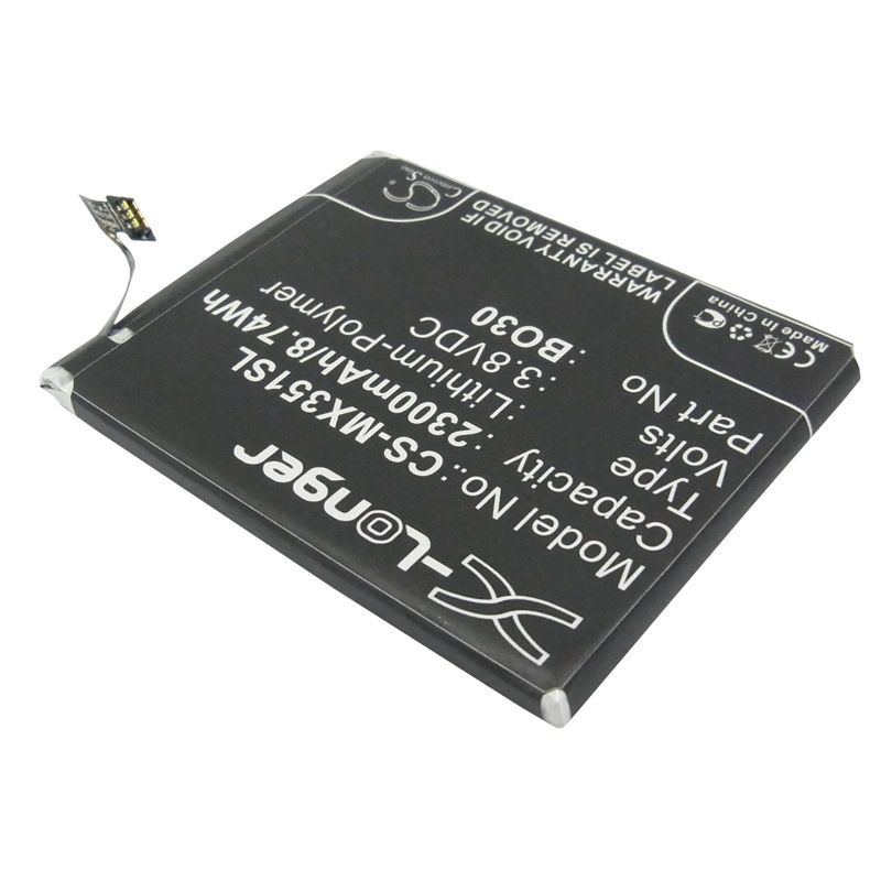 Li-Polymer Battery fits Meizu, m055, m351, m353 3.8V, 2300mAh Mobile & SmartPhone Cameron Sino Technology Limited