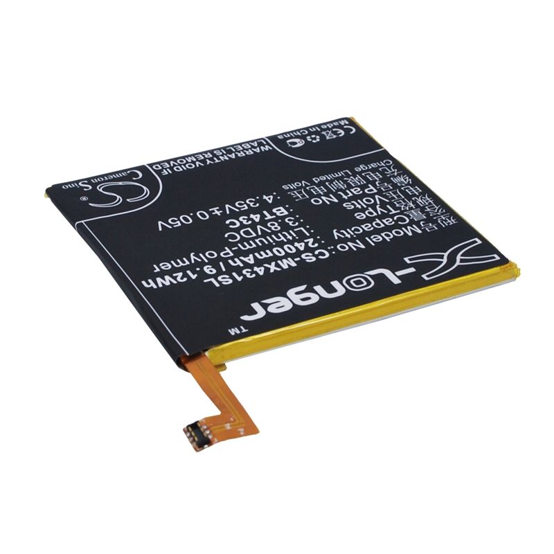 Li-Polymer Battery fits Meizu, m2, m578, m578a 3.8V, 2400mAh Mobile & SmartPhone Cameron Sino Technology Limited
