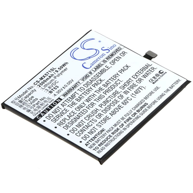 Li-Polymer Battery fits Meizu, m570c, m570m, m570q 3.8V, 2500mAh Mobile & SmartPhone Cameron Sino Technology Limited