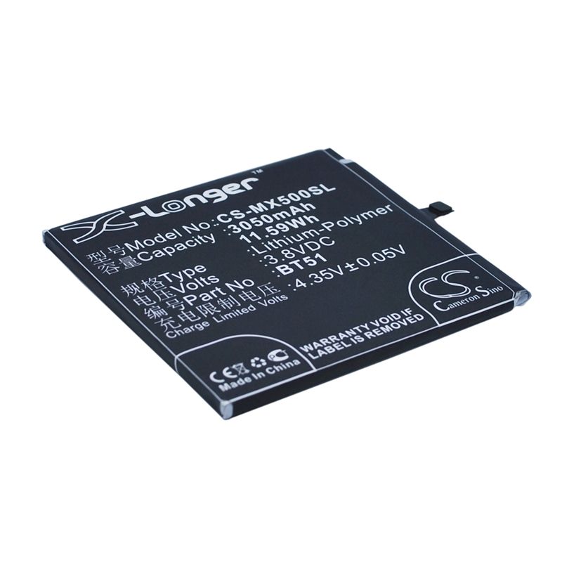Li-polymer Battery Fits Meizu, M575 Dual Sim, M575m, M575u 3.8v, 3050mah Mobile & SmartPhone Cameron Sino Technology Limited