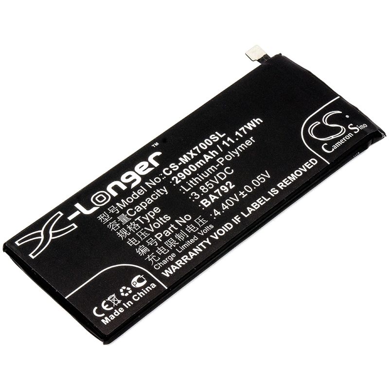 Li-polymer Battery Fits Meizu, M792c, M792q, Pro 7 3.85v, 2900mah Mobile & SmartPhone Cameron Sino Technology Limited
