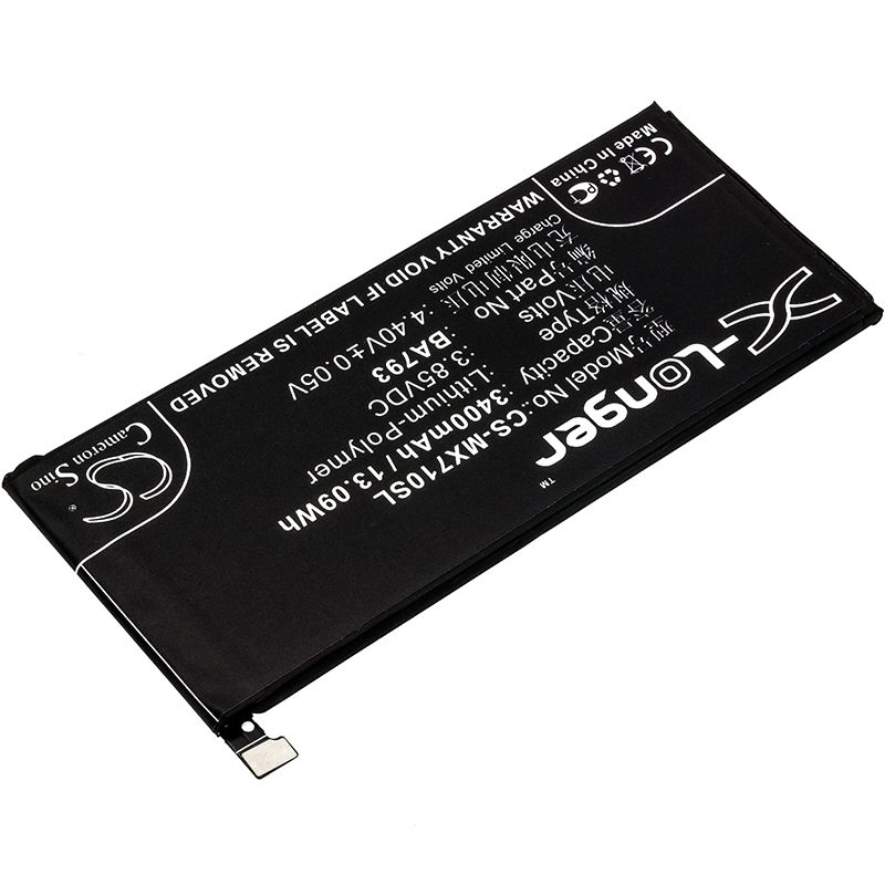 Li-Polymer Battery fits Meizu, m793q, pro 7 plus 3.85V, 3400mAh Mobile & SmartPhone Cameron Sino Technology Limited