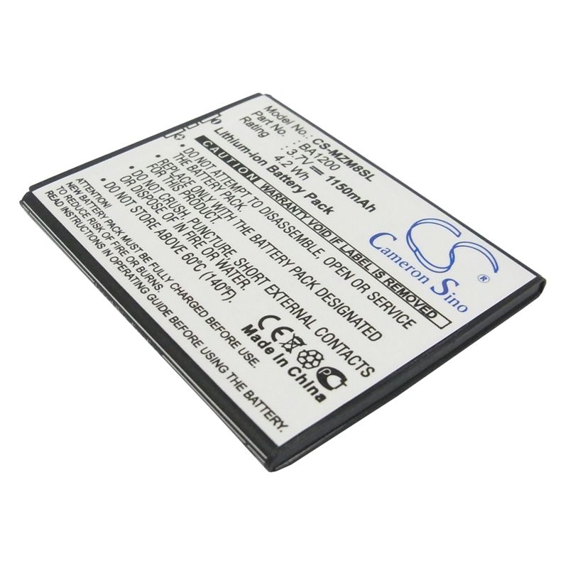 Li-ion Battery fits Meizu, m8, m8 16gb, m8 8gb 3.7V, 1150mAh Communications Cameron Sino Technology Limited (Suspended)