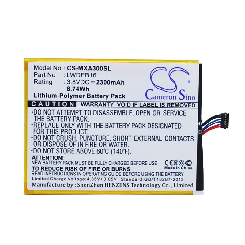 Li-Polymer Battery fits Micromax, a300, canvas gold 3.8V, 2300mAh Mobile & SmartPhone Cameron Sino Technology Limited
