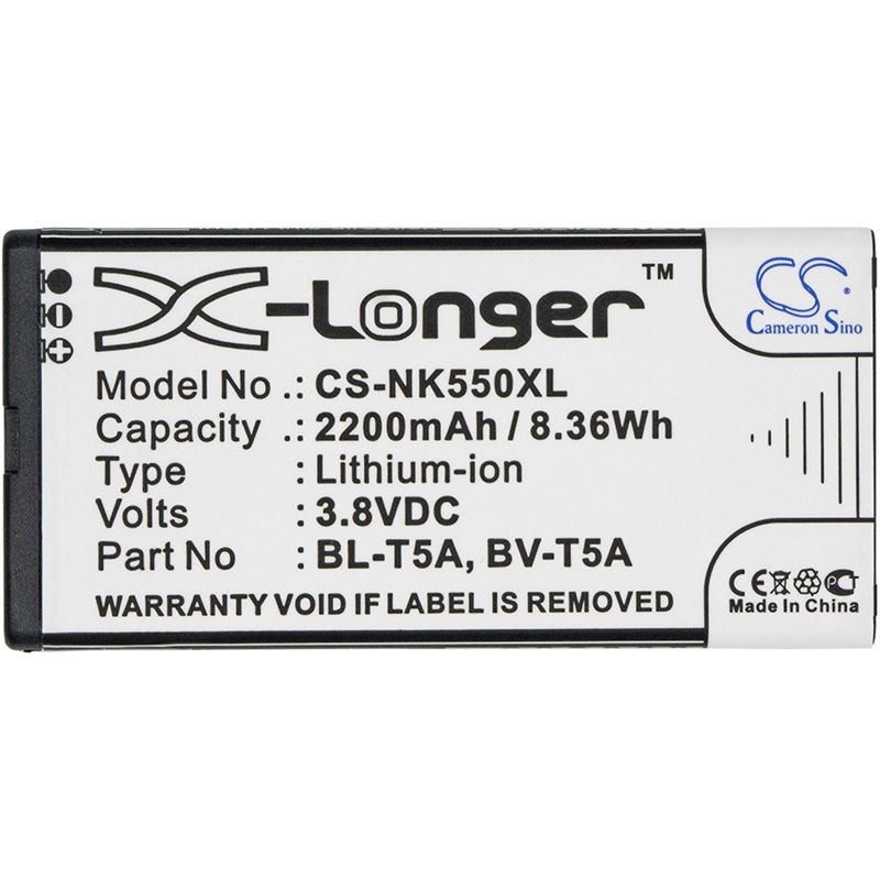 Li-ion Battery Fits Microsoft, Lumia 550, Lumia 730, Lumia 730 Dual Sim 3.8v, 2200mah Mobile & SmartPhone Cameron Sino Technology Limited