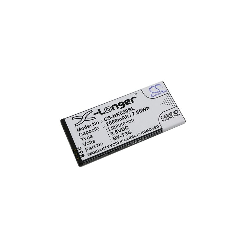 Li-ion Battery Fits Microsoft, Lumia 650, Rm-1154, Nokia 3.8v, 2000mah Mobile & SmartPhone Cameron Sino Technology Limited