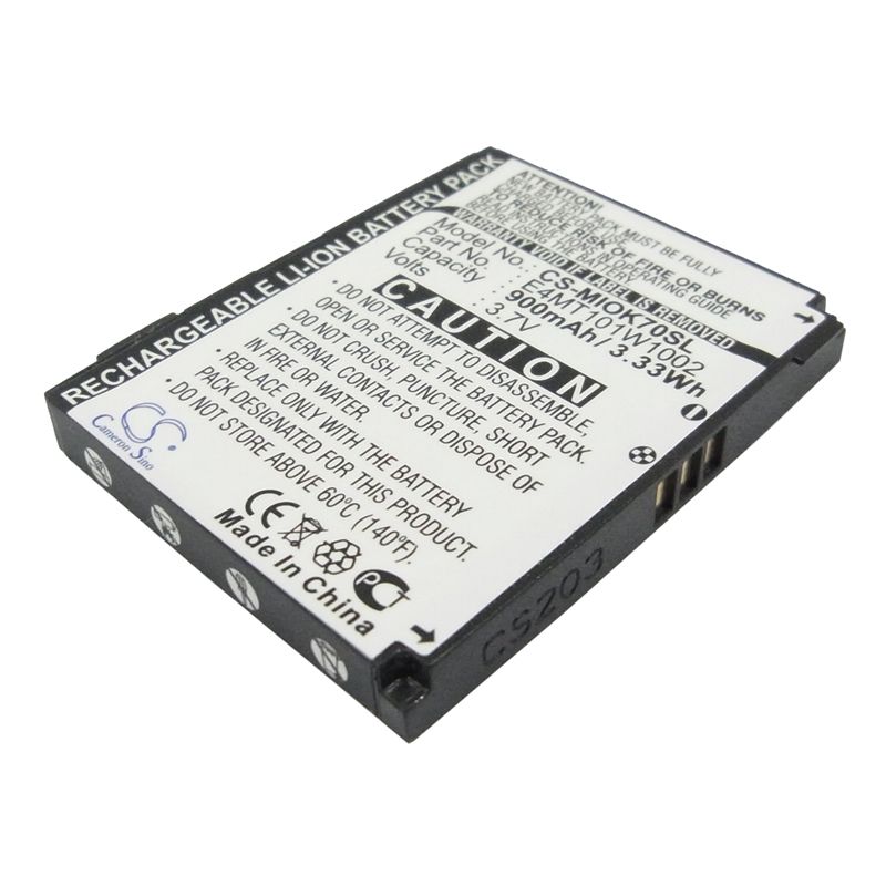 Li-ion Battery fits Mitac, mio explora k70, mio explora k75 3.7V, 900mAh Communications Cameron Sino Technology Limited (Suspended)