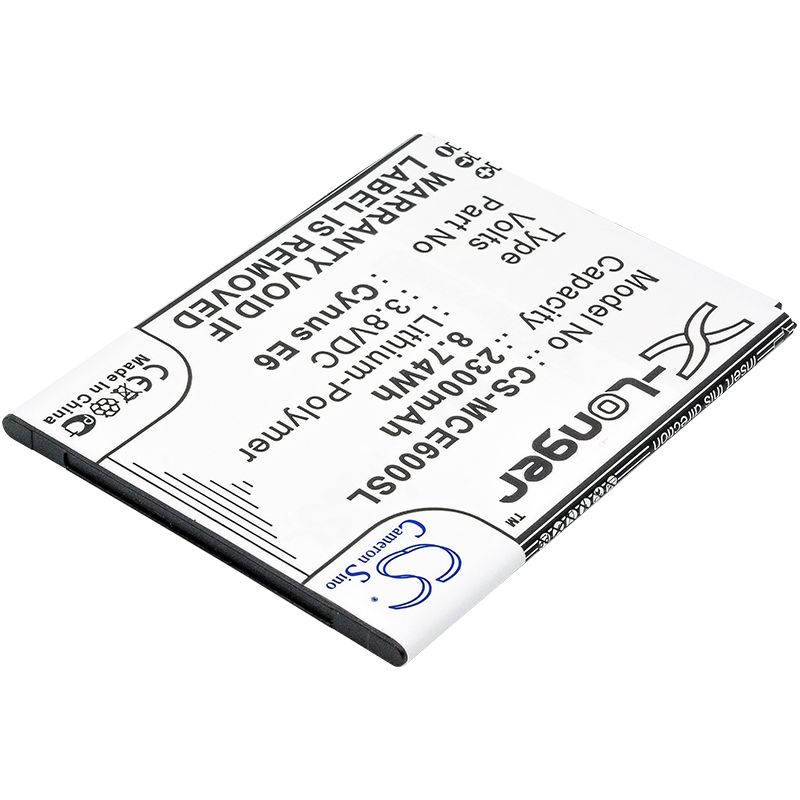 Li-Polymer Battery fits Mobistel, cynus e6 3.8V, 2300mAh Mobile & SmartPhone Cameron Sino Technology Limited