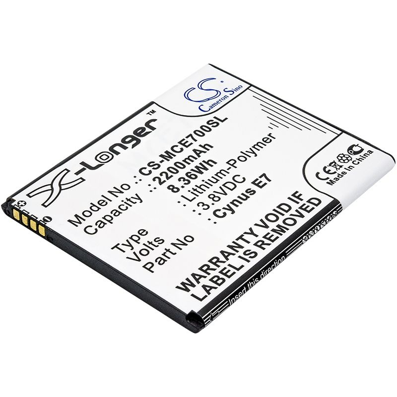 Li-Polymer Battery fits Mobistel, cynus e7 3.8V, 2200mAh Mobile & SmartPhone Cameron Sino Technology Limited